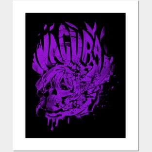 Skull Girl (purple skull) Posters and Art